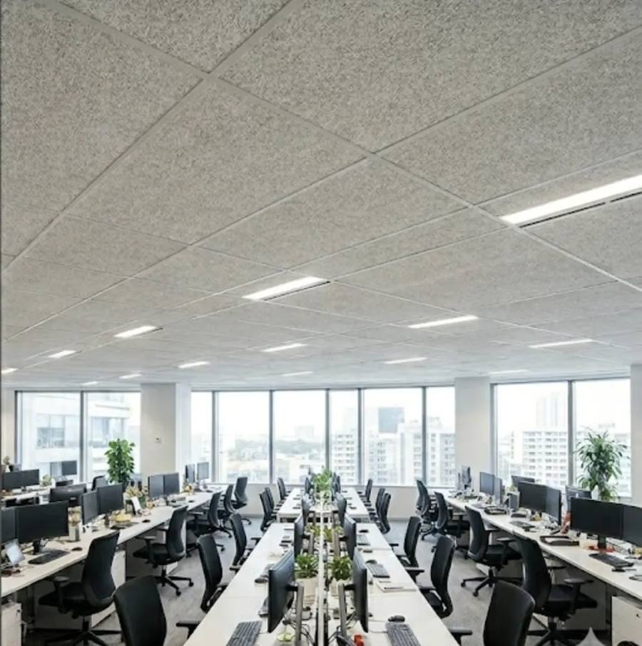 Akustikdecke Büro Hannover fertig
