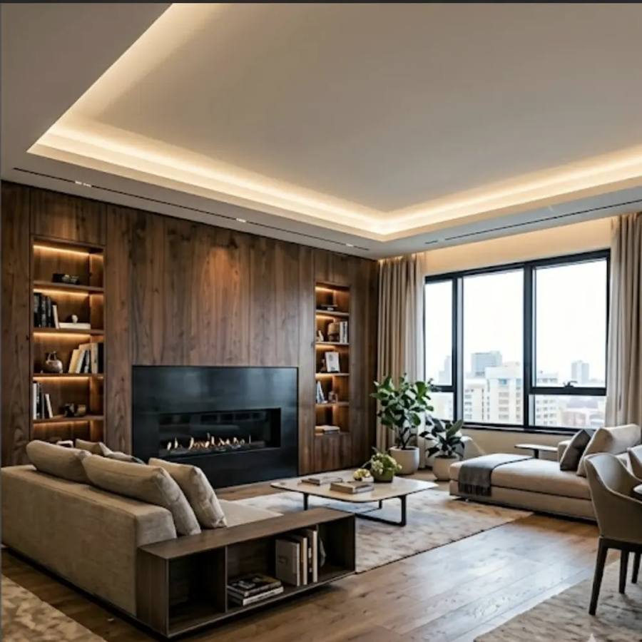 Wohnzimmer TV Nische Gipskarton Hannover